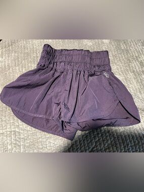FP Movement by Free People Plum Purple Elastic-Waist Athletic Shorts